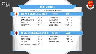 Odiham amp Greywell CC 2nd XI v St Cross Symondians CC 4th XI [upl. by Roze87]