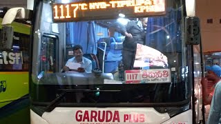 Hyderabad to Tirupathi  Via Ongole Nellore  TSRTC GARUDA AC Bus Details in Telugu [upl. by Tita]