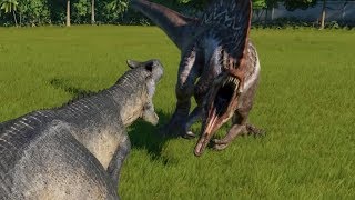 Allosaurus VS Spinosaurus  Jurassic World Evolution [upl. by Annazor]