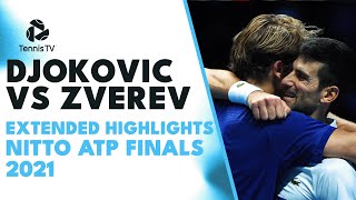 Novak Djokovic vs Alexander Zverev Extended Highlights  Nitto ATP Finals 2021 [upl. by Uot]