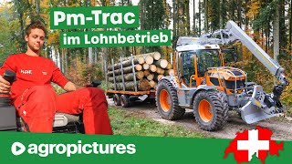 Lohnunternehmen NAF GmbH aus der Schweiz Teil 2  Pfanzelt Pm Trac im Einsatz am Hacker und im Wald [upl. by Ashli152]