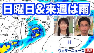 【週間天気解説】西から天気下り坂 日曜日amp来週は広範囲で雨 ウェザーニュース予報センター解説（2024年4月17日） [upl. by Light]