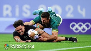 South Africa stifles New Zealand in mens rugby quarterfinal  Paris Olympics  NBC Sports [upl. by Jennica945]