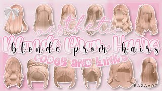 Blonde Prom amp Wedding Hairstyles  Codes and Links  Roblox Bloxburg Berry Avenue Brookhaven [upl. by Leanard]