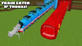 I found TRAIN EATER AND WORM THOMAS in Minecraft  Gameplay  Coffin Meme [upl. by Joelynn]