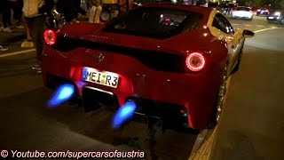 Ferrari 458 Speciale with Fi Exhaust Revving and shooting Flames [upl. by Rachelle]