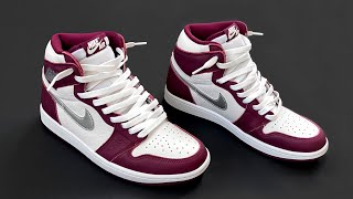 HOW TO LACE NIKE AIR JORDAN 1 HIGH LOOSELY THE BEST WAY [upl. by Lisan]