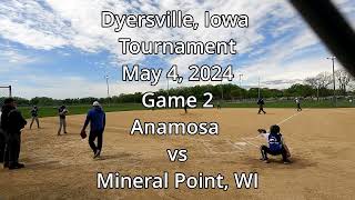 5424 Baseball Anamosa 12u vs Mineral Point at Dyersville Tournament [upl. by Reinnej643]