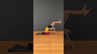 How to do Chair Viparita Karani  Iyengar Yoga  Chair Yoga [upl. by Llesram]