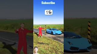 😱🤯How Much Tape To Stop A Lamborghini shorts mrbeast [upl. by Alemahs]