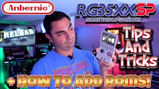 Anbernic RG35XXSP  Tips and Tricks Plus How To add Roms [upl. by Shepp]