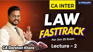 Lec 2 Basics of Company Law  CA Inter Law Free Fastrack Lec For Sep 24 Jan 25  CA Darshan Khare [upl. by Jasmina127]