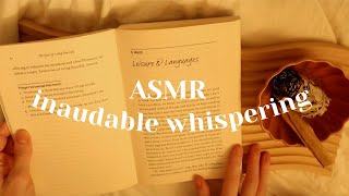 ASMR British accent Inaudible Unintelligible Reading tingly breathy mouth sounds [upl. by Ayikaz]