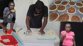 how to make  Gizzarda  Grater Cake  jamaican Toto  step by step  everything make form🥥🥥🥥 [upl. by Ailecra]