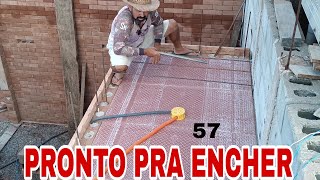 TIJ ECO IGARATÁ ep 57 laje com porcelanato pronta pra encher terminando ultima parede do térreo [upl. by Strain]