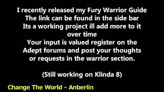 Klindas Fury Warrior Guide [upl. by Neelyahs23]