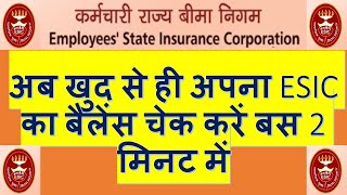 ESIC में अपनी Detail कैसे चेक करेंअपना ESI का बैलेंस कैसे चेक करें [upl. by Osicnarf327]