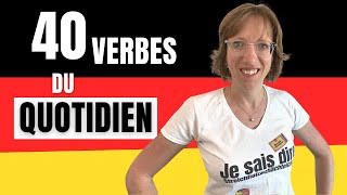 🇩🇪 40 verbes en allemand  niveau débutant [upl. by Ellehcem]