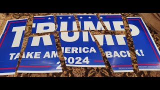 snowflake trespasses and destroys Trump sign [upl. by Lindsey]