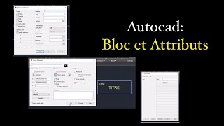 Autocad  Bloc et Attributs [upl. by Henleigh174]