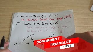 Introduction to Congruence Tests SSS SAS AAS RHS [upl. by Nancey]