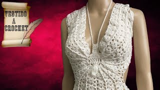 PASO A PASO PARA TEJER VESTIDO A CROCHET MARIPOSA PARTE  1 [upl. by Ydneh824]