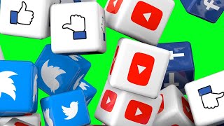 Social Media Icon Transition Green Screen  Graphics amp Animation [upl. by Washko279]