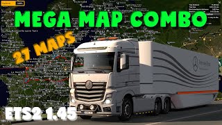 ETS2 145 Mega Map Combo 27 maps ★ Promods Roextended Indonesia Middle East ★ Setup Guide [upl. by Lemraj]