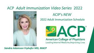 ACIP Adult Immunization Schedule 2022  American College of Physicians [upl. by Ennairac]