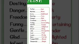 English Vocab Synonyms Wordlist vocabulary synonyms wordlist music study song [upl. by Anyzratak]