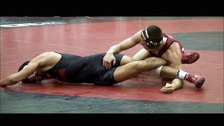 Hodges vs Blanton 2 college wrestlers same weight skills moves style [upl. by Laehpar43]