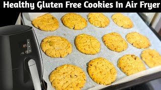 Easy Cookies In Air Fryer  Jowar Cookies  Eggless Gluten Free Cookies  Airfryer Baking Recipes [upl. by Namzaj]