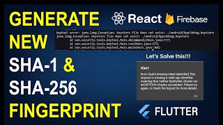 authmissingclientidentifier  Keystore file does not exist  SHA1 SHA256 in React Firebase [upl. by Nolahp]