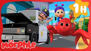 Cop Car CHASE Giant Spider  Morphle  Rescue Adventures [upl. by Donall]