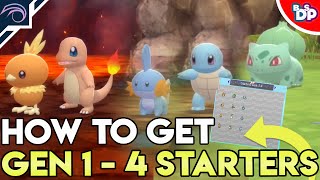 HOW TO GET ALL STARTER POKEMON in Pokemon Brilliant Diamond Shining Pearl BDSP [upl. by Barbey]