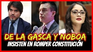 De la Gasca y Noboa insisten en romper constitución [upl. by Nareht]