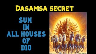 Dasamsaदशमांश secret Sun in all houses of D10 chart hindi Vedic astrology [upl. by Rebmyk]