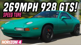 FH4  NEW Porsche 928 GTS Top Speed Tune  269MPH433KPH [upl. by Ralaigh263]