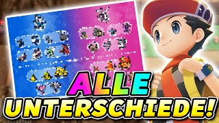 ALLE Editionsspezifische Pokemon UNTERSCHIEDE in Pokemon Strahlender Diamant und Leuchtende Perle [upl. by Irep260]