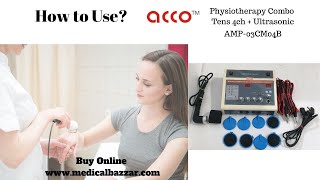 Physiotherapy Combo Machine Tens  Ultrasound therapy  acco  MedicalBazzar  CM04B [upl. by Paquito117]