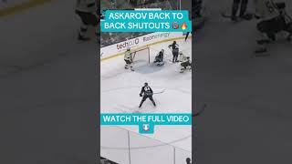 YAROSLAV ASKAROV BACK TO BACK SHUTOUTS 🚫🔥 hockey nhl nhlhockey goaliesaves goalie goalies [upl. by Gregoor179]