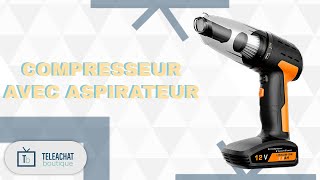 COMPRESSEUR AVEC ASPIRATEUR INTÉGRÉ AIR WIND  TELEACHAT BOUTIQUE  2024 [upl. by Oralla]