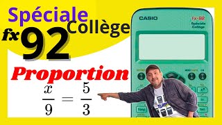 Quatrième proportionnelle CASIO fx92 Spéciale Collège✅Pas à pas [upl. by Euqinotna]