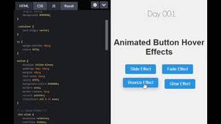 001 Animated Button Hover Effects Using CSS [upl. by Nagyam]