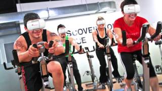 Veloporter and MoonCyclist  VR Fitness Wearable for Stationary Bike Workout [upl. by Eislel]