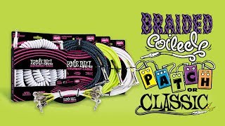 Ernie Ball Instrument Cables Vintage Coiled Patch Original Classic Microphone amp Speaker [upl. by Inavoj]