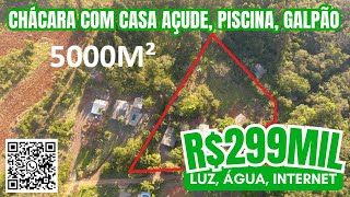 539CHÁCARA EM OSORIO 5000M2 CASA AÇUDE COM PEIXES GALPÃO CASA E PISCINA R 320 MIL [upl. by Massarelli648]