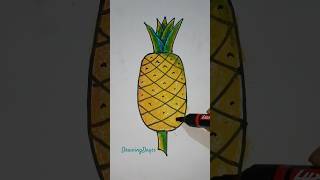 Easy Pineapple drawing for kids kidstvkidsvideokidslearning shortsshortsfeed kidsdrawingkids [upl. by Lanna204]