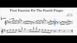 First Exercise for the 4th fingerViolin l Metronome 6080100 BPM Honeyman Tutor l V4 Violin [upl. by Enwahs]