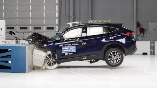 2023 Toyota Venza updated moderate overlap IIHS crash test [upl. by Refinaj]